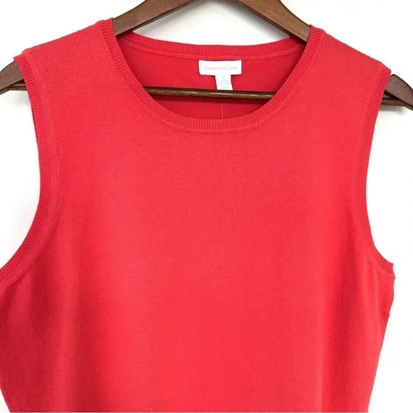 Charter Club tank top with crew neck, loose fitting, silk/cotton knit blend - Picture 3 of 10